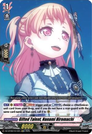 Gifted Talent, Nanami Hiromachi (DZ-BT08/EX13EN) - DZ-BT08: Knights 0f Rebirth