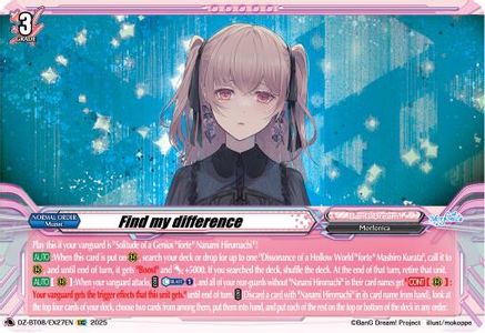 Find my difference (DZ-BT08/EX27EN) - DZ-BT08: Knights 0f Rebirth
