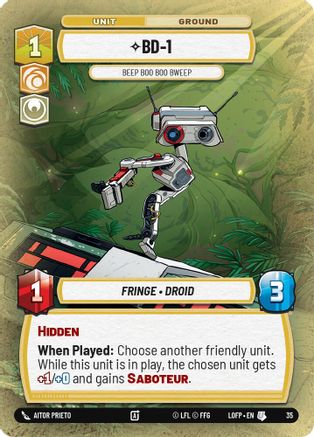 BD-1 - Beep Boo Boo Bweep (Foil) (35) - Legends of the Force Weekly Play Promos Foil