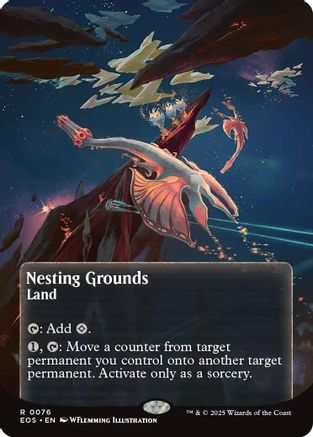 Nesting Grounds (0076) (Borderless) (EOS-076) - Edge of Eternities: Stellar Sights Foil