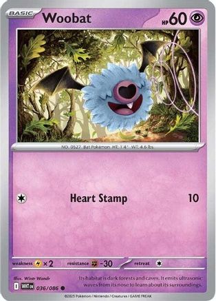 Woobat 036/086 SV White Flare - Common