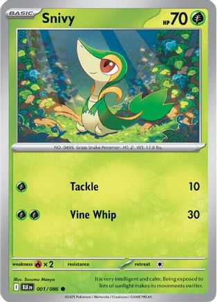 Snivy 001/086 SV Black Bolt - Common
