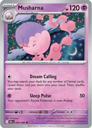Musharna 036/086 SV Black Bolt - Uncommon