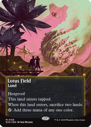 Lotus Field (0158) (Borderless) (Galaxy Foil) (EOS-158) - Edge of Eternities: Stellar Sights Foil