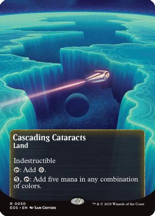 Cascading Cataracts (0050) (Borderless) (EOS-050) - Edge of Eternities: Stellar Sights Foil