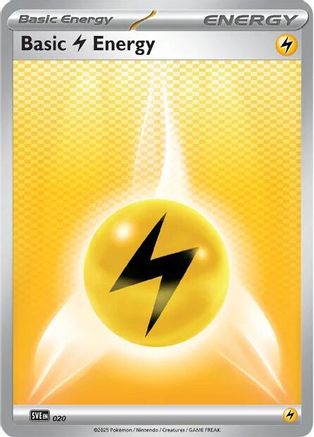 Basic Lightning Energy 020 - Reverse Holofoil SVE Scarlet & Violet Energies - Common