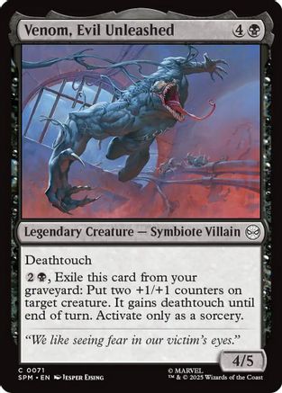 Venom, Evil Unleashed (SPM-071) - Marvel's Spider-Man Foil