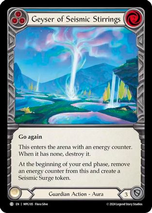 Geyser of Seismic Stirrings (Blue) (MPG105) - Mastery Pack Guardian Rainbow Foil