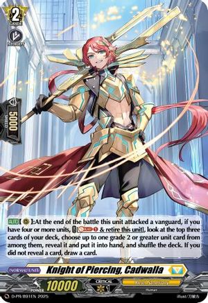Knight of Piercing, Cadwalla (Foil) (D-PR/891EN) - D Promo Cards