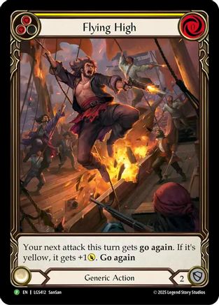 Flying High (Yellow) - LGS412 (LGS412) - Flesh and Blood: Promo Cards Rainbow Foil