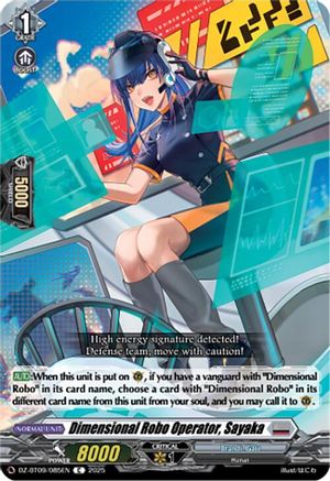 Dimensional Robo Operator, Sayaka (DZ-BT09/085EN) - DZ-BT09: Super Brave Detonation