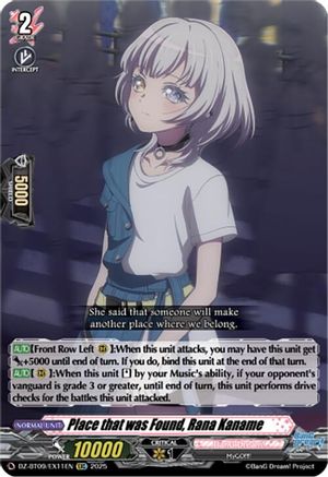 Place that was Found, Rana Kaname (EXC) (DZ-BT09/EX11EN) - DZ-BT09: Super Brave Detonation