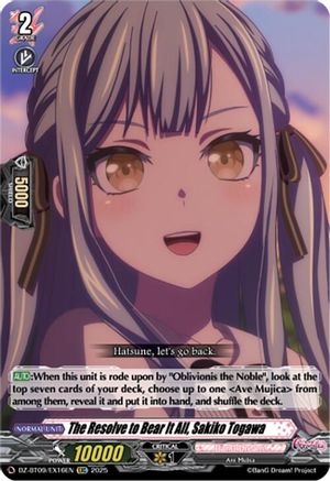 The Resolve to Bear It All, Sakiko Togawa (EXC) (DZ-BT09/EX16EN) - DZ-BT09: Super Brave Detonation