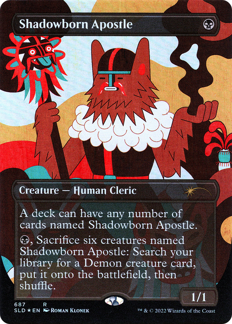 Shadowborn Apostle (687) (SLD-687) - Secret Lair Drop (Borderless) Foil
