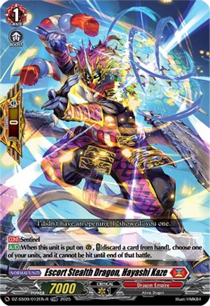 Escort Stealth Dragon, Hayashi Kaze (TDR) (DZ-SS09/012EN-R) - DZ-SS09: Zero Tendo Start Deck