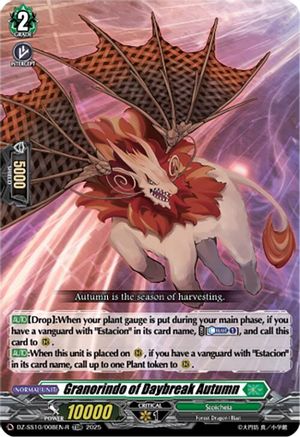 Granorindo of Daybreak Autumn (TDR) (DZ-SS10/008EN-R) - DZ-SS10: Shiki Otei Start Deck