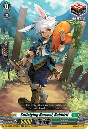 Satisfying Harvest, Rabbirit (TDR) (DZ-SS10/015EN-R) - DZ-SS10: Shiki Otei Start Deck