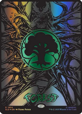 Forest (1954) (Raised Foil) (SLD-1954) - Secret Lair Drop Series Foil