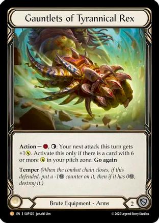 Gauntlets of Tyrannical Rex (SUP125) - Super Slam Rainbow Foil