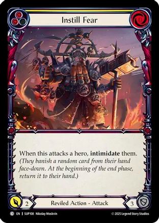 Instill Fear (Yellow) (SUP108) - Super Slam Rainbow Foil