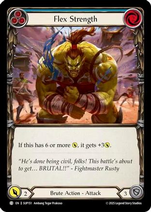 Flex Strength (Blue) (SUP151) - Super Slam Rainbow Foil