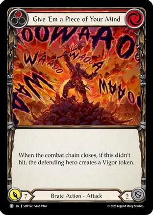 Give 'Em a Piece of Your Mind (Red) (SUP152) - Super Slam