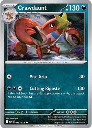 Crawdaunt 085/132 ME01 Mega Evolution - Uncommon
