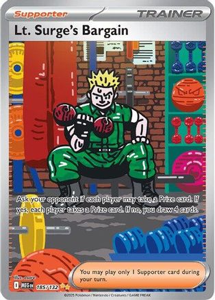 Lt. Surge's Bargain 185/132 - Holofoil ME01 Mega Evolution - Special Illustration Rare