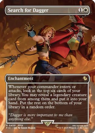 Search for Dagger (Borderless) (FIC-459) - Commander: FINAL FANTASY Foil