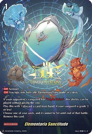 Elementaria Sanctitude (VGS04a) (BCS2526/VGS04a) - D Promo Cards