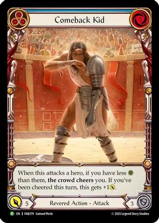 Comeback Kid (Blue) - FAB379 (FAB379) - Flesh and Blood: Promo Cards Rainbow Foil