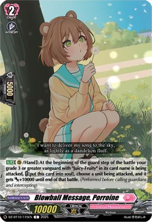Blowball Message, Porroine (DZ-BT10/115EN) - DZ-BT10: Dragonsoul Resonance