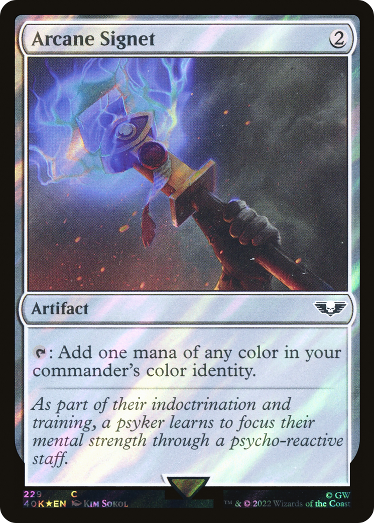 Arcane Signet (229) (Surge Foil) (40K-229★) - Warhammer 40,000 Commander Foil