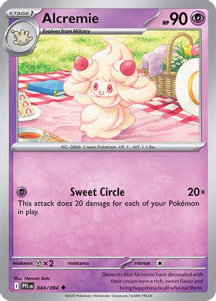Alcremie 044/094 - Reverse Holofoil ME02 Phantasmal Flames - Uncommon