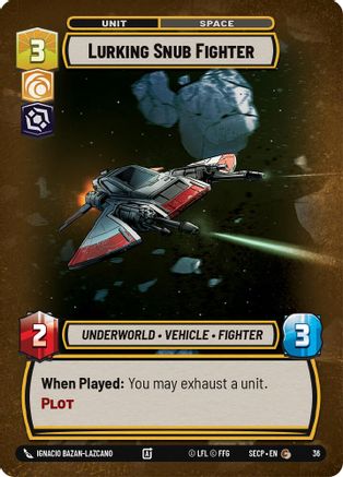 Lurking Snub Fighter (Foil) - Secrets of Power Weekly Play Promos