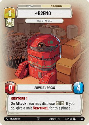B2EMO - That's Two Lies (Foil) - Secrets of Power Weekly Play Promos
