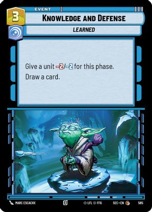 Knowledge and Defense (Foil) (585) - Secrets of Power Foil