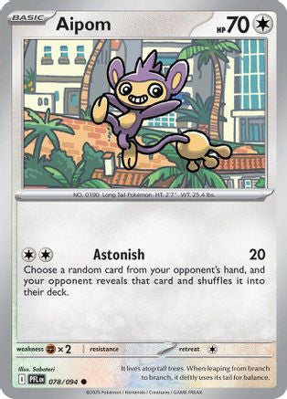 Aipom 078/094 - Reverse Holofoil ME02 Phantasmal Flames - Common