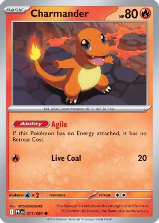 Charmander 011/094 ME02 Phantasmal Flames - Common