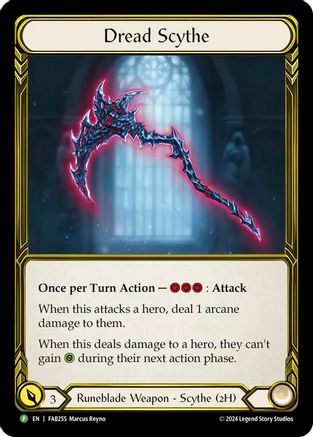 Dread Scythe (Golden) - FAB255 (FAB255) - Flesh and Blood: Promo Cards Cold Foil