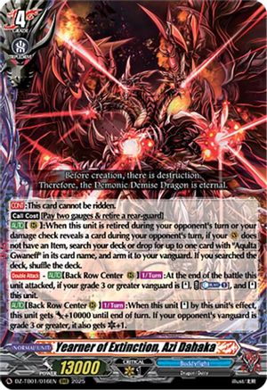 Yearner of Extinction, Azi Dahaka (DZ-TB01/016EN) - DZ-TB01: Future Card Buddyfight