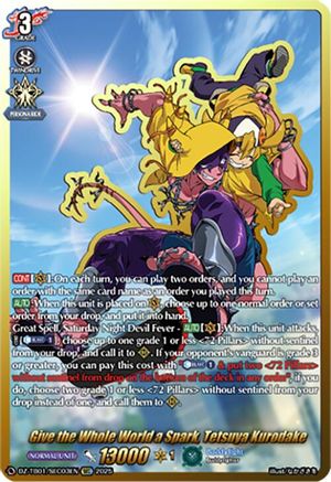 Give the Whole World a Spark, Tetsuya Kurodake (SEC) (DZ-TB01/SEC03EN) - DZ-TB01: Future Card Buddyfight