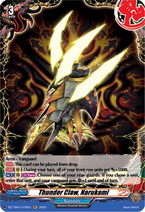 Thunder Claw, Narukami (H) (DZ-TB01/H79EN) - DZ-TB01: Future Card Buddyfight