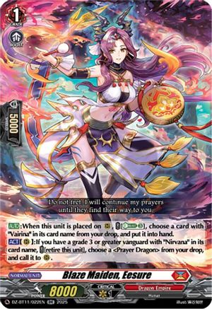 Blaze Maiden, Eesure (DZ-BT11/022EN) - DZ-BT11: Symphony of Might & Bloom