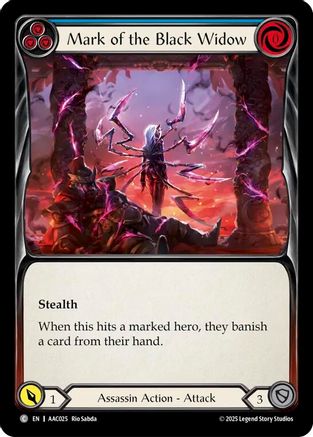 Mark of the Black Widow (Blue) (AAC025) - Armory Deck: Arakni