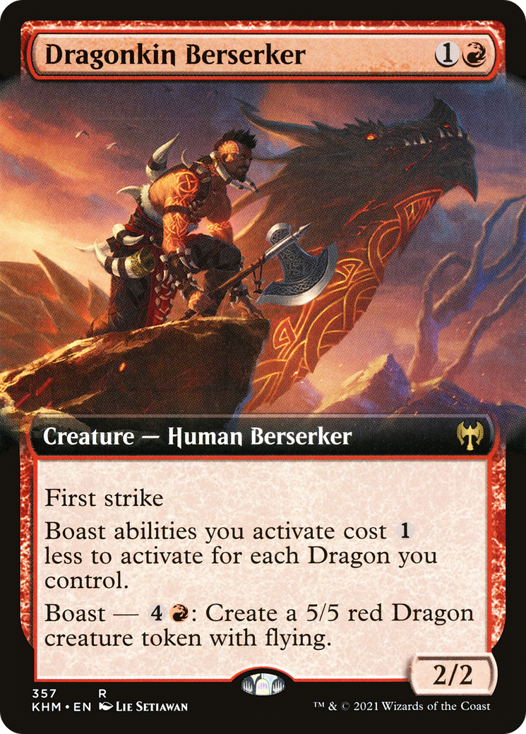 Dragonkin Berserker (Extended Art) (KHM-357) - Kaldheim: (Extended Art)