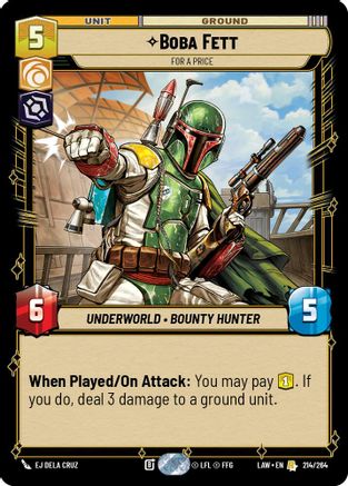 Boba Fett - For a Price (214/264) - A Lawless Time