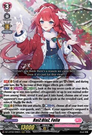 RaiZ:BlaZ, Folia (DZ-LBT02/006EN) - DZ-LBT02: Lyrical Monasterio Season of Wonders