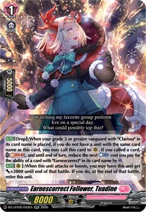 Earnescorrect Follower, Tuadine (DZ-LBT02/033EN) - DZ-LBT02: Lyrical Monasterio Season of Wonders