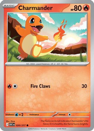 Charmander 020 - Reverse Holofoil ME Ascended Heroes - Common